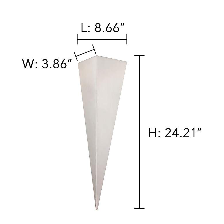 Image 2 Trigo 3 Wall Light Silver Finish Silver Stainless Steel Shade more views
