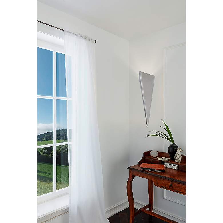 Image 3 Trigo 3 Wall Light Silver Finish Silver Stainless Steel Shade more views