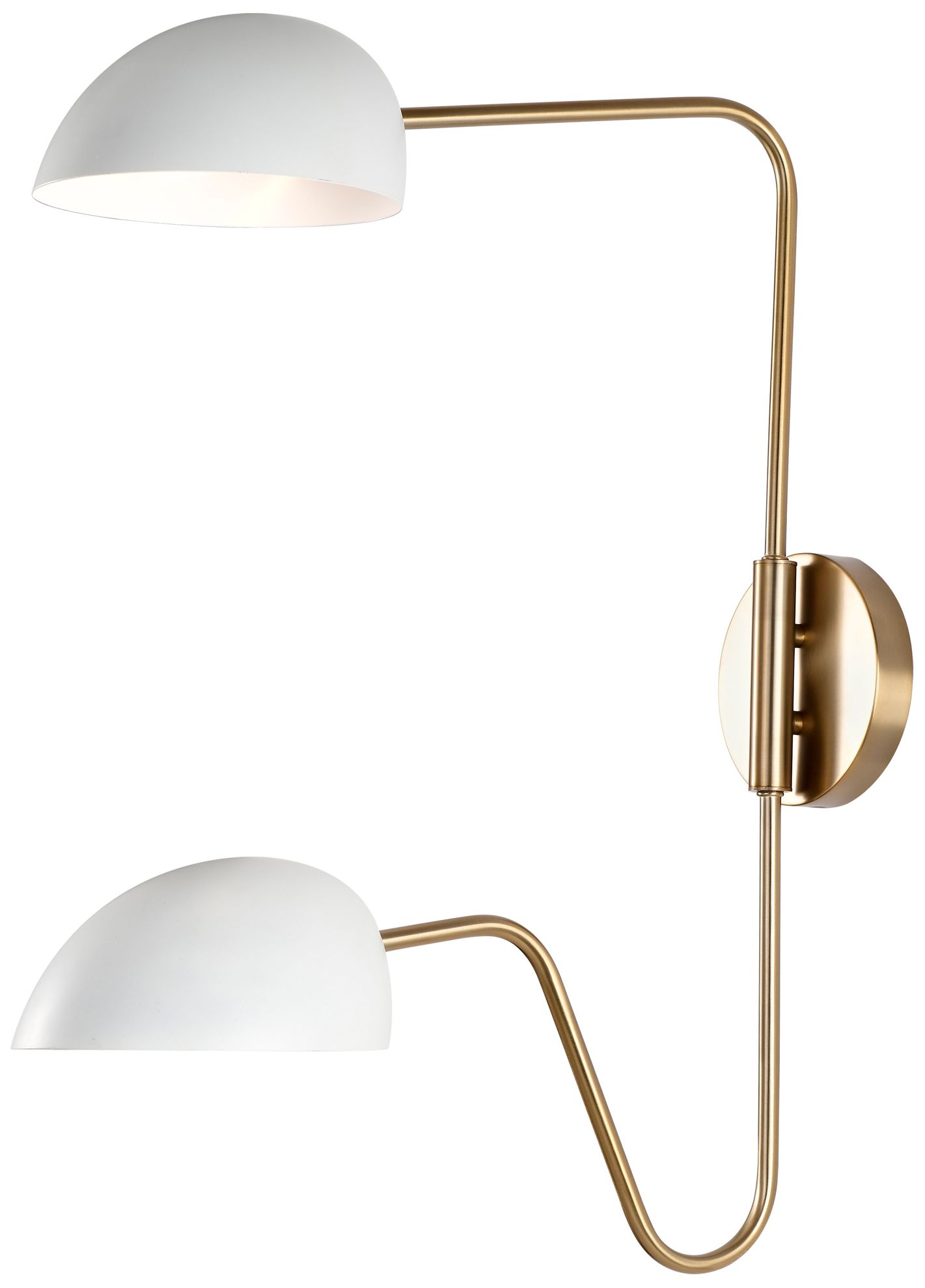 Image 2 Trilby 26" High Burnished Brass 2-Light Wall Sconce more views