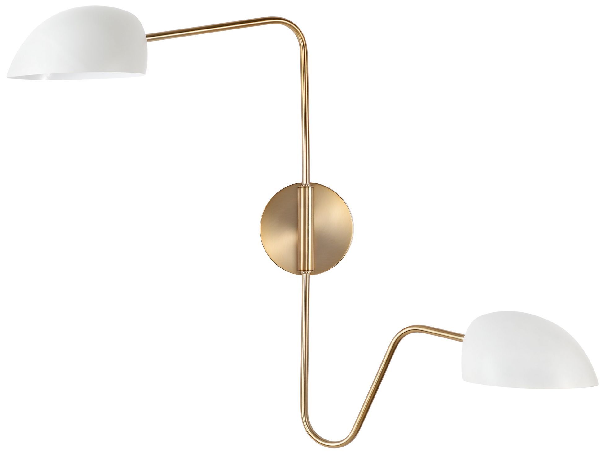 Image 3 Trilby 26" High Burnished Brass 2-Light Wall Sconce more views