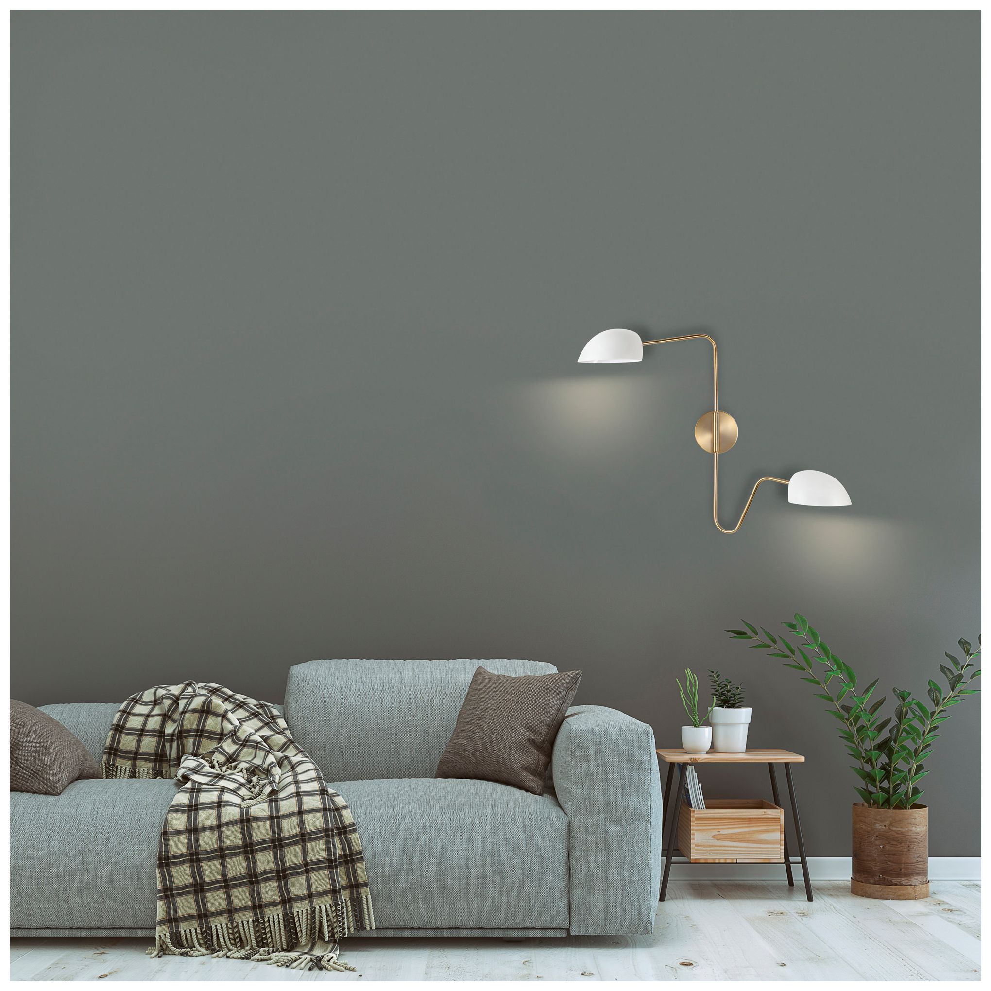 Image 7 Trilby 26" High Burnished Brass 2-Light Wall Sconce more views