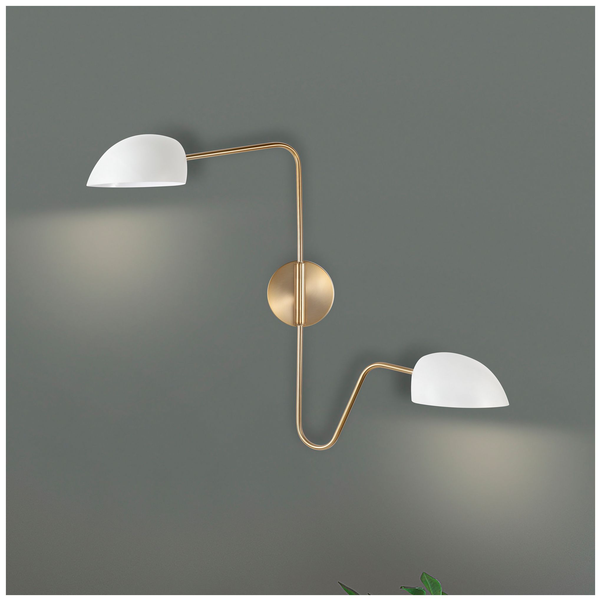 Trilby 26" High Burnished Brass 2-Light Wall Sconce