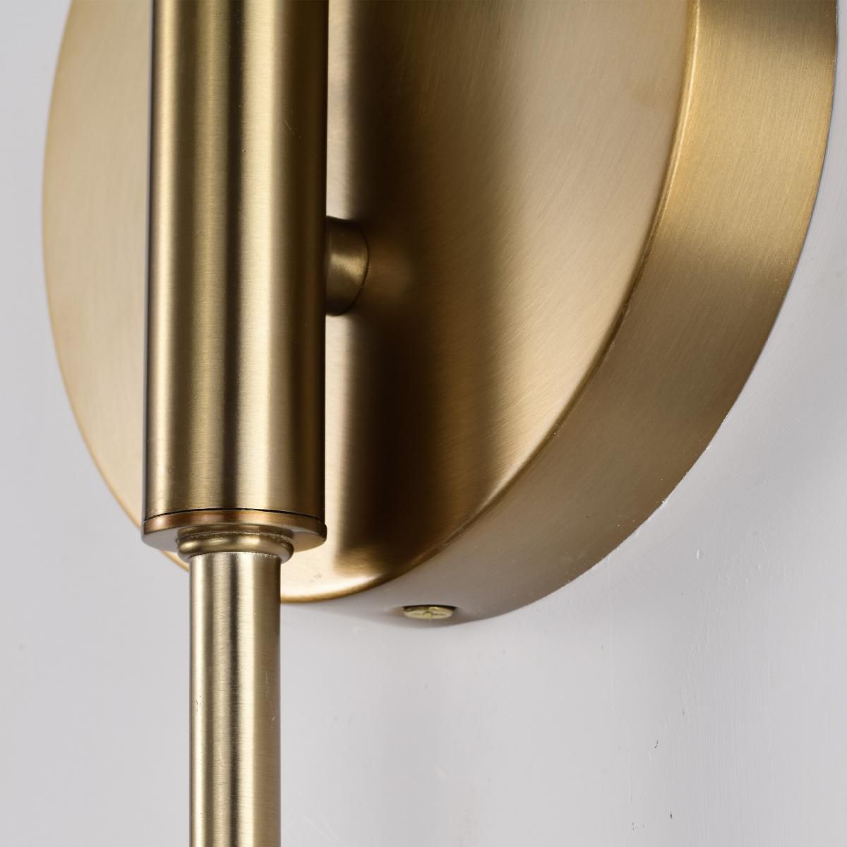 Trilby 7 1/2"W Burnished Brass and Matte White Wall Sconce