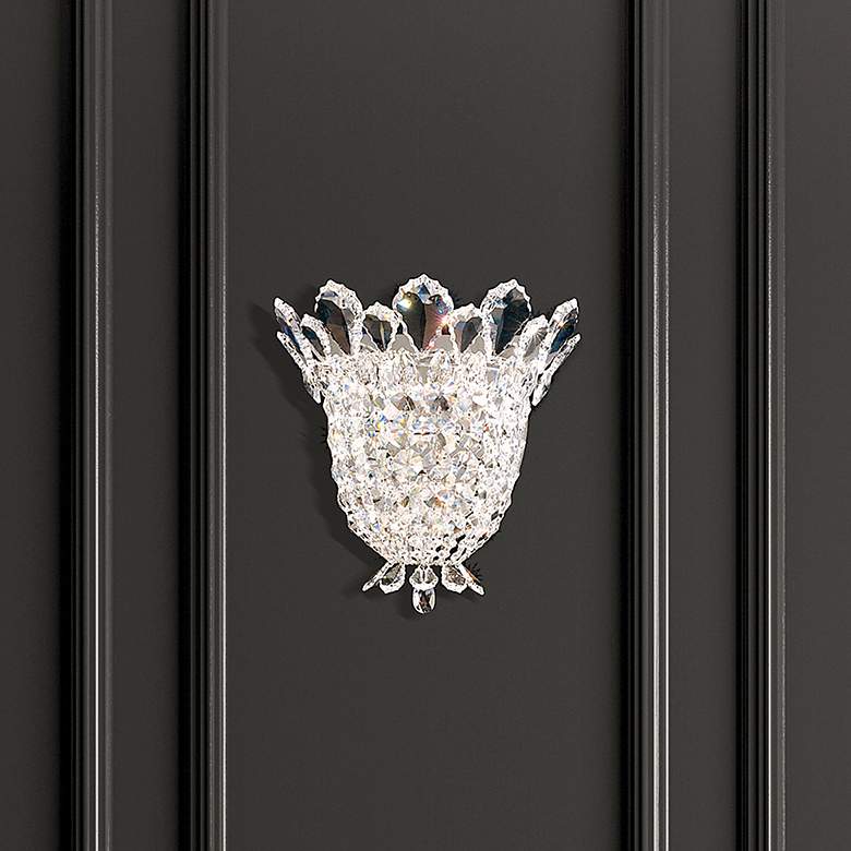 Image 1 Trilliane 10.5"H x 11.5"W 3-Light Crystal Wall Sconce in Silver