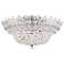 Trilliane 13.5"H x 33"W 23-Light Crystal Flush Mount in Silver