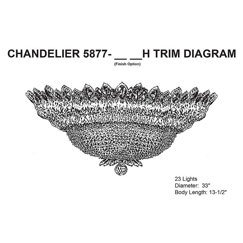 Image 6 Trilliane 13.5"H x 33"W 23-Light Crystal Flush Mount in Silver more views