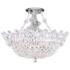 Trilliane 15"H x 19"W 8-Light Crystal Semi-Flush Mount in Silver