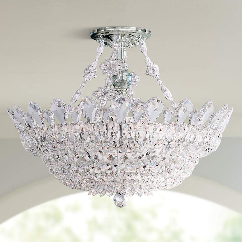 Image 1 Trilliane 19" Wide Polished Stainless Steel Ceiling Light