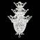 Trilliane 19"H x 12.5"W 4-Light Crystal Wall Sconce in Silver