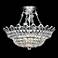Trilliane 19"H x 24"W 10-Light Crystal Semi-Flush Mount in Silver