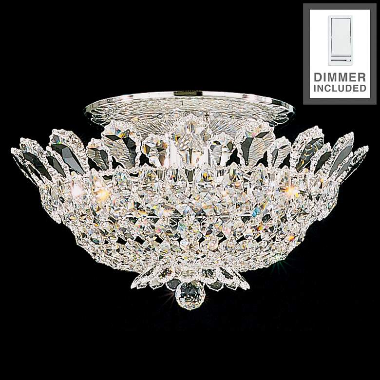 Image 1 Trilliane 19 inchW Silver Spectra Ceiling Light with Dimmer