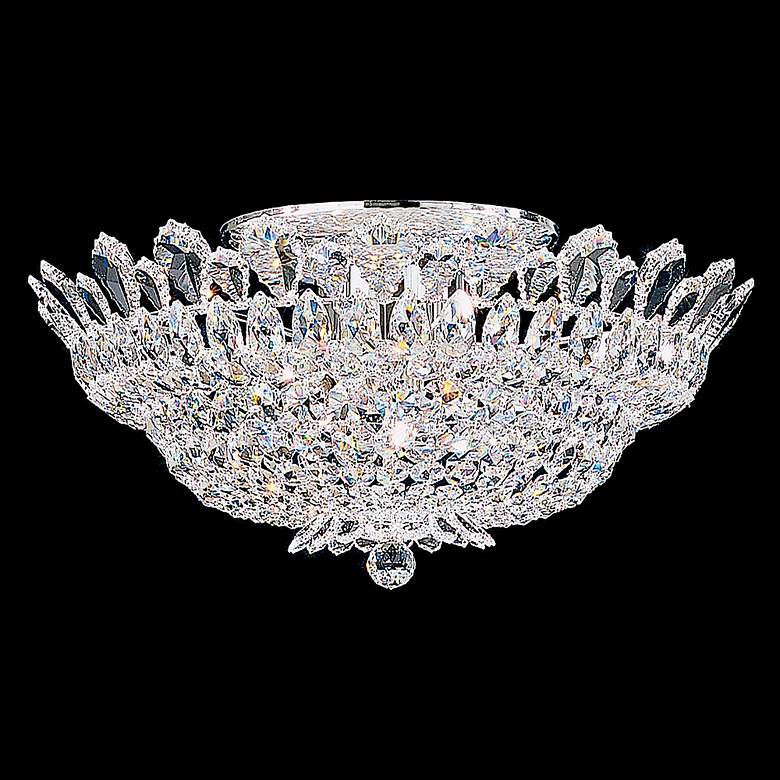 Image 1 Trilliane 24" Wide Polished Silver Clear Crystal 10-Lt Flush Mt
