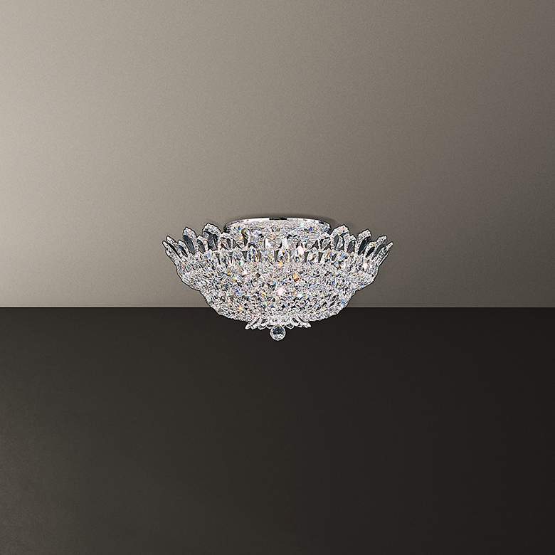 Image 2 Trilliane 24" Wide Polished Silver Clear Crystal 10-Lt Flush Mt more views