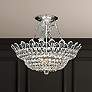 1_Trilliane 24" Wide Polished Silver Clear Crystal 10-Lt Semi-Flush Mt