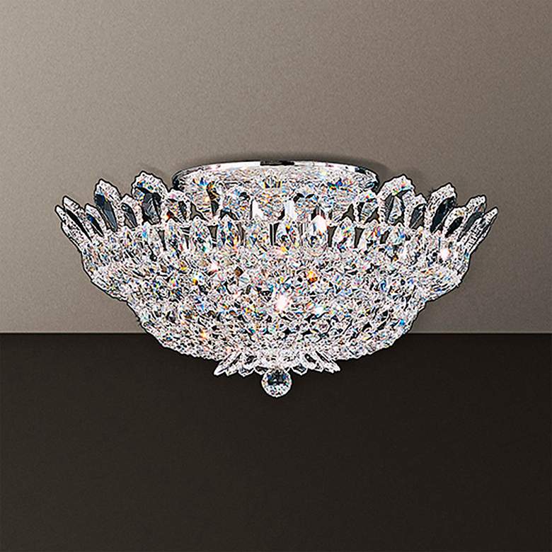 Image 1 Trilliane 24" Wide Polished Stainless Steel Ceiling Light