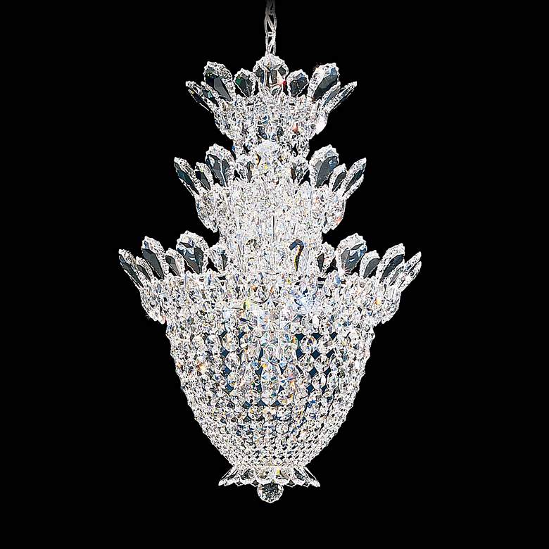 Image 2 Trilliane 28"H x 19"W 15-Light Crystal Chandelier in Silver