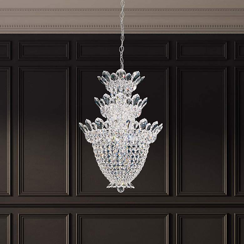 Image 3 Trilliane 28"H x 19"W 15-Light Crystal Chandelier in Silver more views