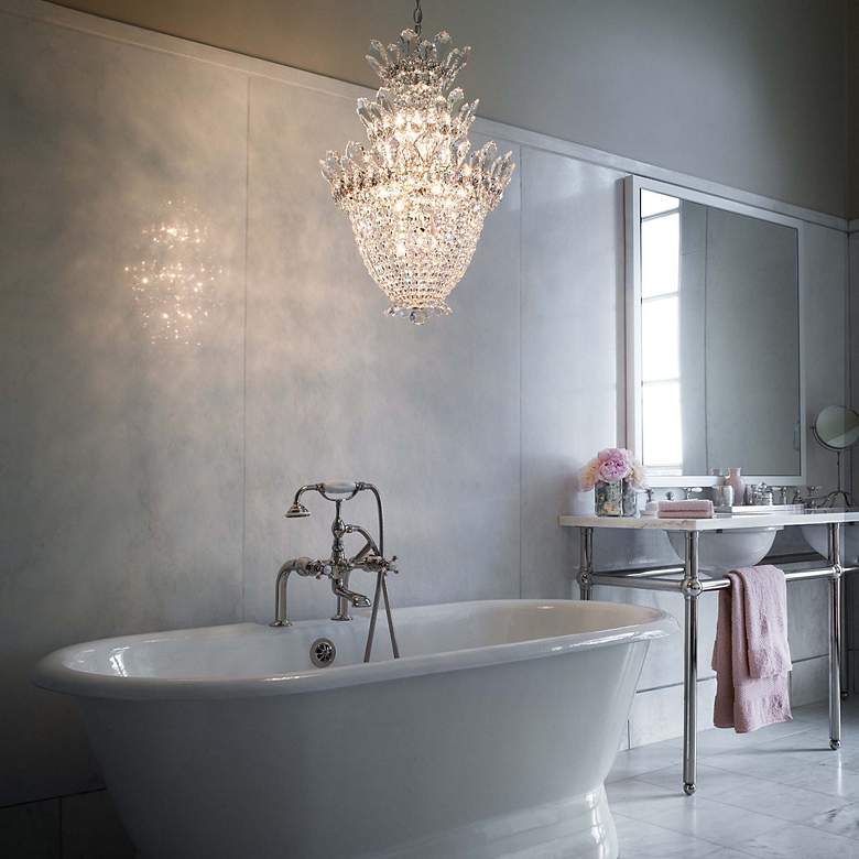 Image 6 Trilliane 28"H x 19"W 15-Light Crystal Chandelier in Silver more views