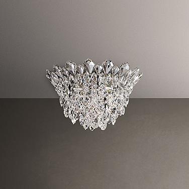 Trilliane Strands 10.5"H x 17"W 4-Lt Crystal Flush in Pol Stainle
