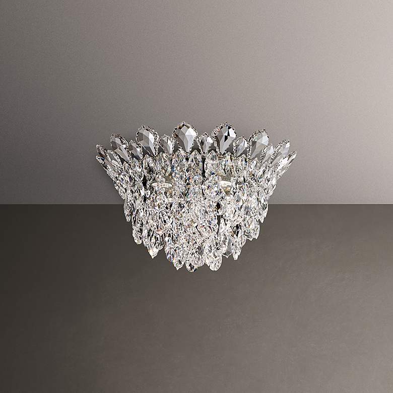 Image 1 Trilliane Strands 10.5"H x 17"W 4-Lt Crystal Flush in Pol Stainle