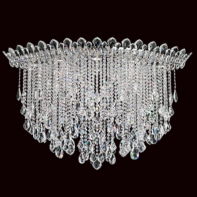 Image 1 Trilliane Strands 28.5"H x 45"W 8-Lt Crystal Flush in Pol Stainle