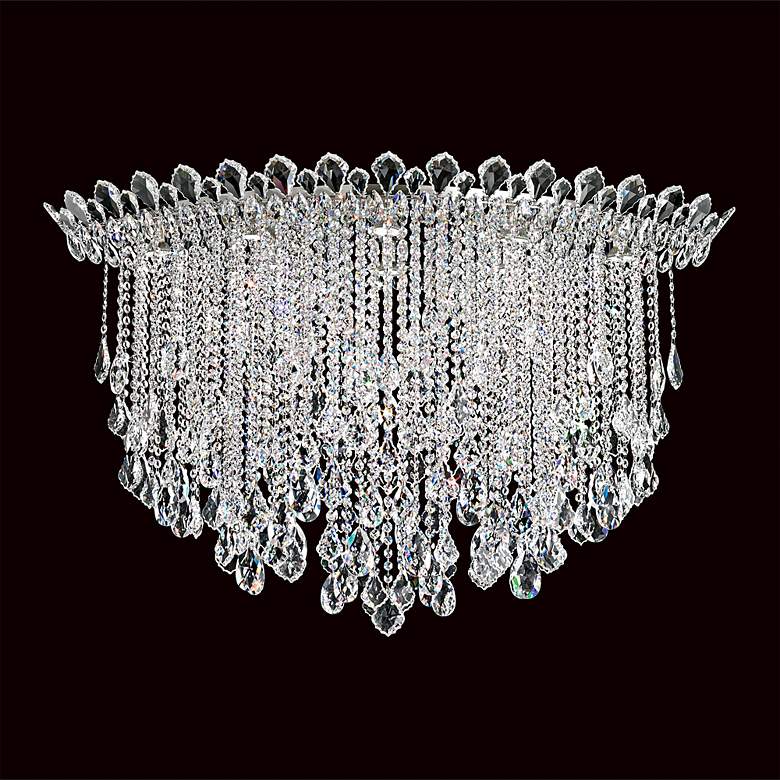 Image 2 Trilliane Strands 28.5"H x 45"W 8-Lt Crystal Flush in Pol Stainle