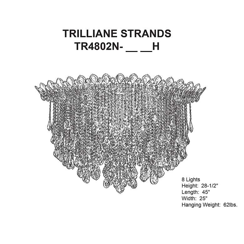 Image 4 Trilliane Strands 28.5"H x 45"W 8-Lt Crystal Flush in Pol Stainle more views