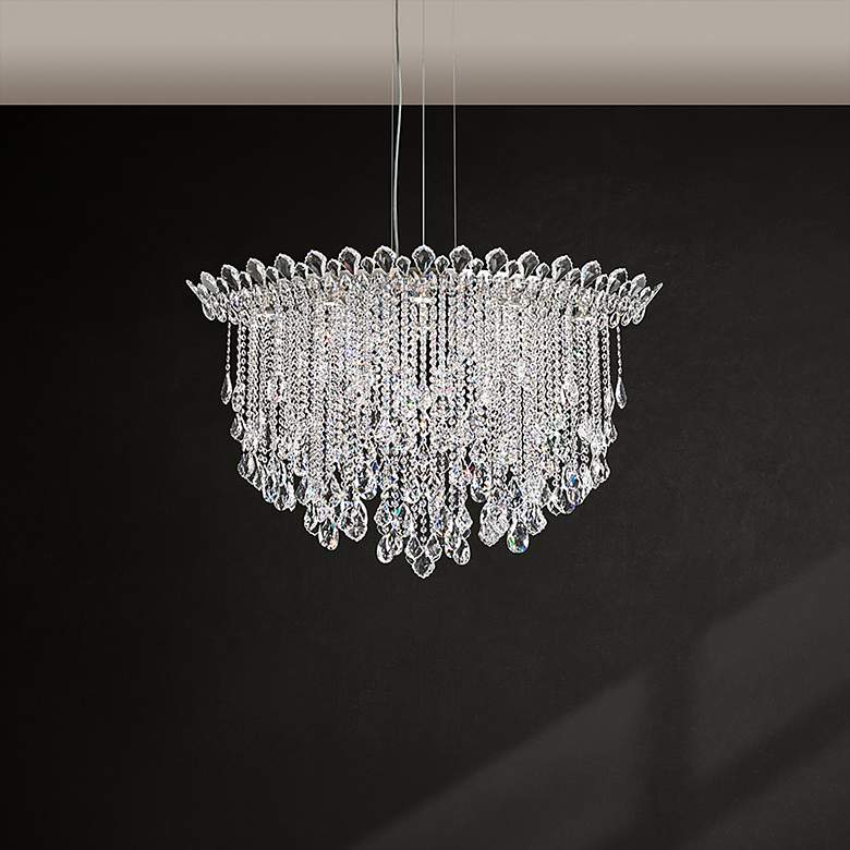 Image 1 Trilliane Strands 28"H x 45"W 8-Lt Crystal Pendant in Pol Stainle