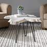 1_Trillium 38" Wide Bleached Natural Teak Wood Coffee Table