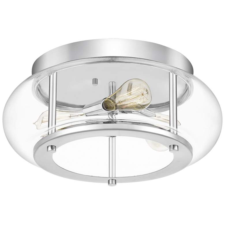 Image 1 Trilogy 16"W Polished Chrome Flushmount Ceiling Light