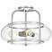 Trilogy 16"W Polished Chrome Semi-Flushmount Ceiling Light