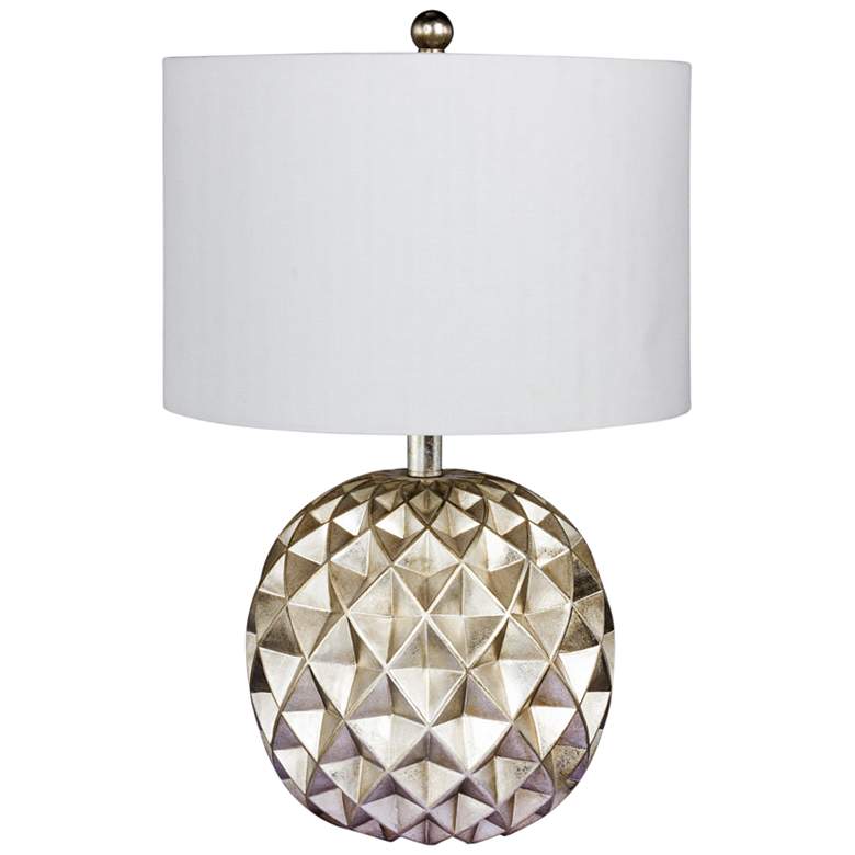 Image 1 Trilogy 19 1/2" High Silver Foil Accent Table Lamp