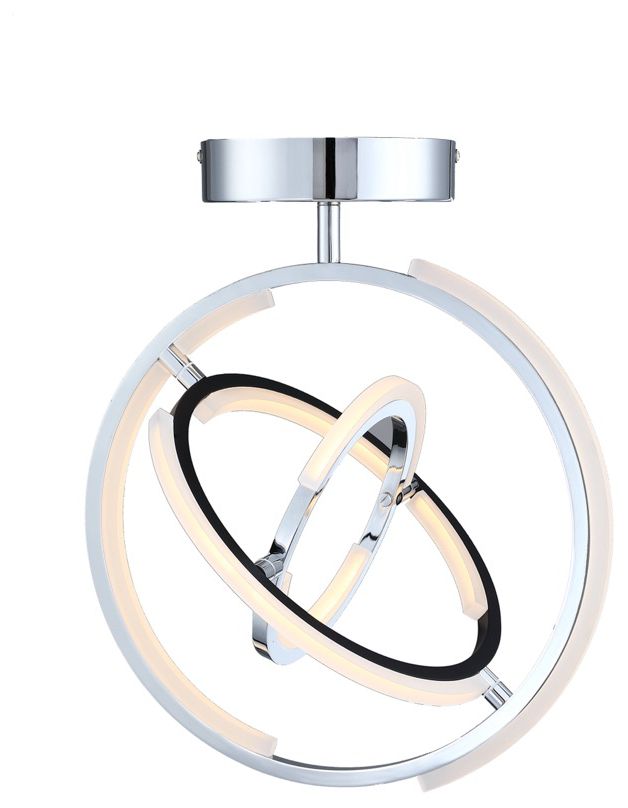 Image 2 Trilogy Integrated LED Semi Flush Mount, Polished Nickel Made to Order more views