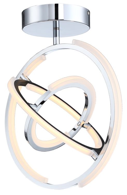 Image 4 Trilogy Integrated LED Semi Flush Mount, Polished Nickel Made to Order more views