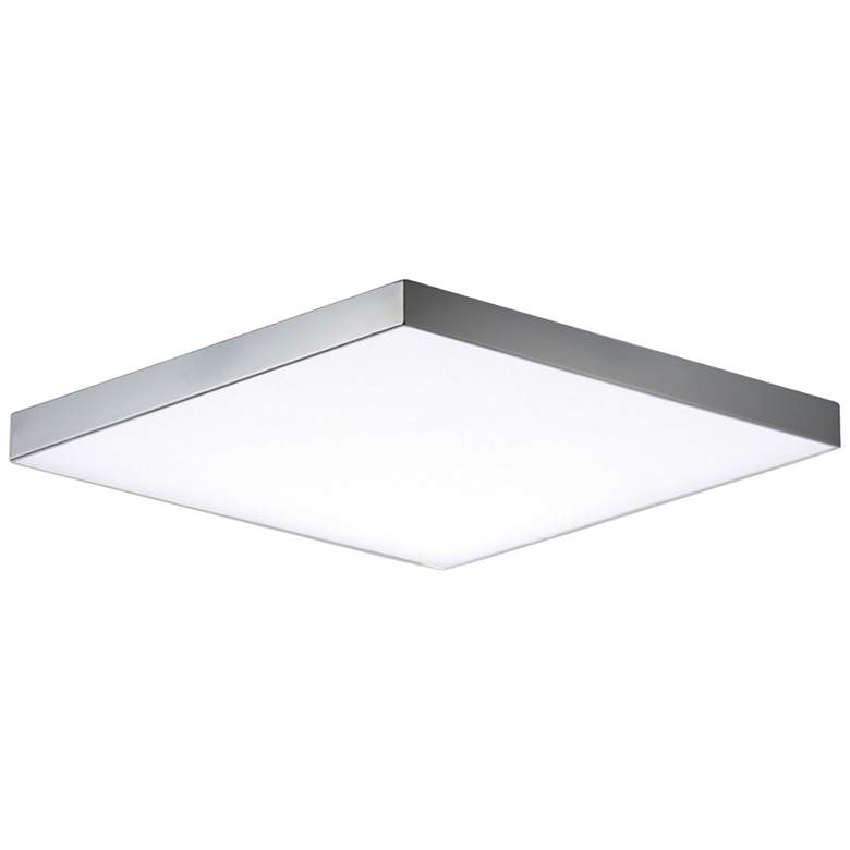 Image 3 Trim 1-Light 10.5" Wide Polished Chrome Flush Mount Light more views