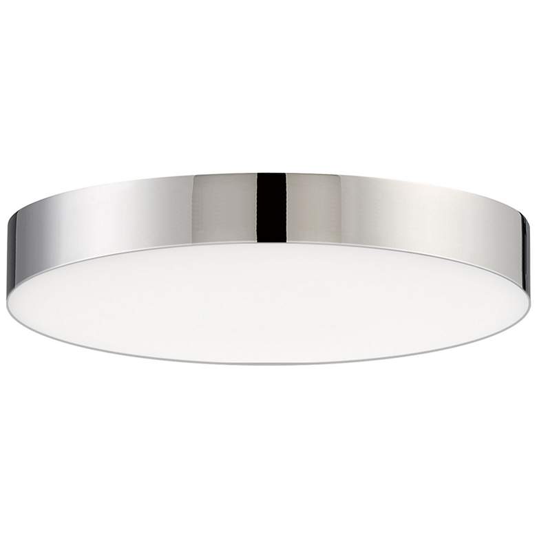 Image 1 Trim 1-Light 5 inch Wide Polished Chrome Flush Mount Light