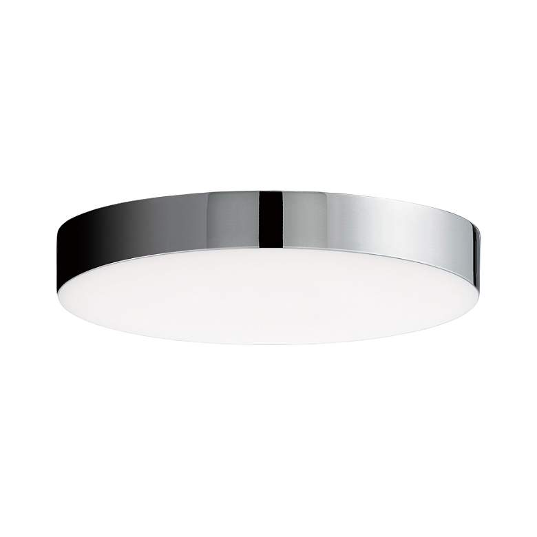 Image 3 Trim 1-Light 5" Wide Polished Chrome Flush Mount Light more views