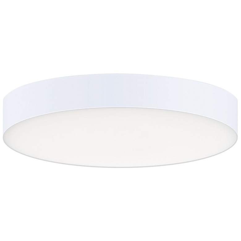 Image 1 Trim 1 Light 5 inch Wide White Flush Mount Light