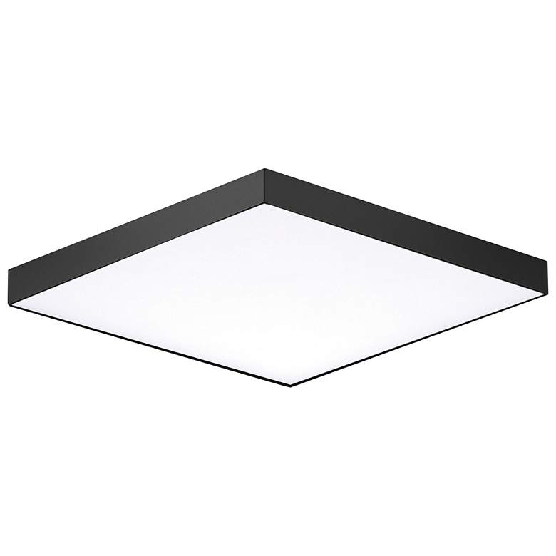 Image 1 Trim 1-Light 6.25" Wide Black Flush Mount Light