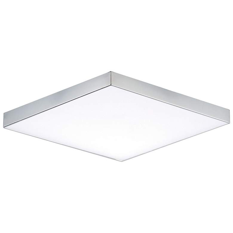 Image 1 Trim 1-Light 6.25" Wide Polished Chrome Flush Mount Light
