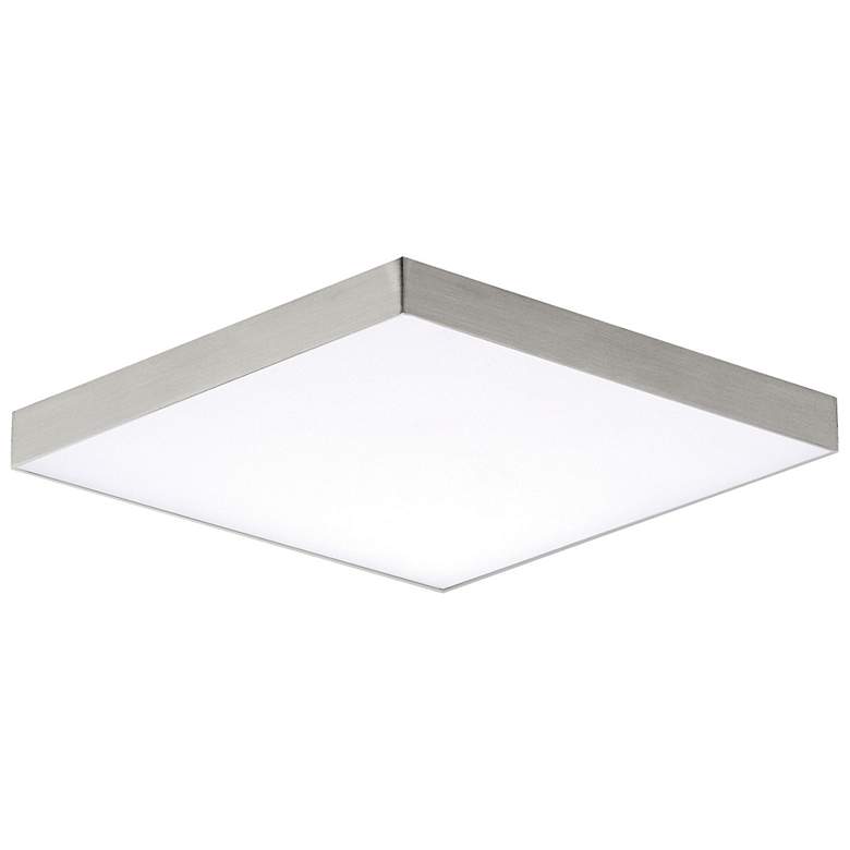 Image 1 Trim 1-Light 6.25 inch Wide Satin Nickel Flush Mount Light