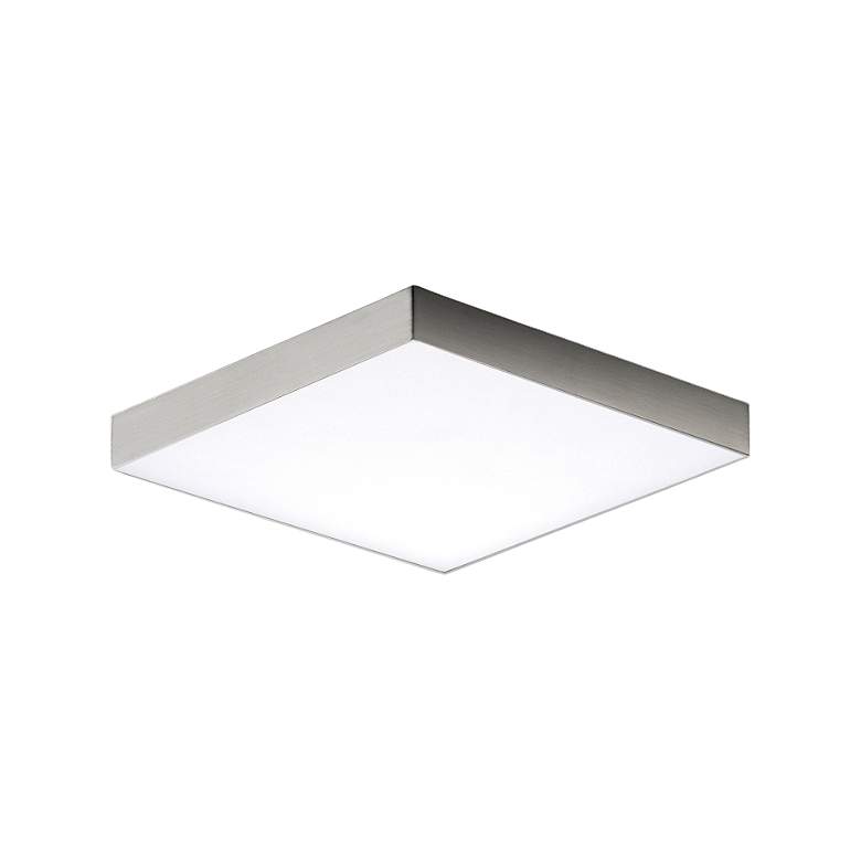 Image 3 Trim 1-Light 6.25" Wide Satin Nickel Flush Mount Light more views
