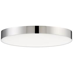 Trim 1-Light 7" Wide Polished Chrome Flush Mount Light