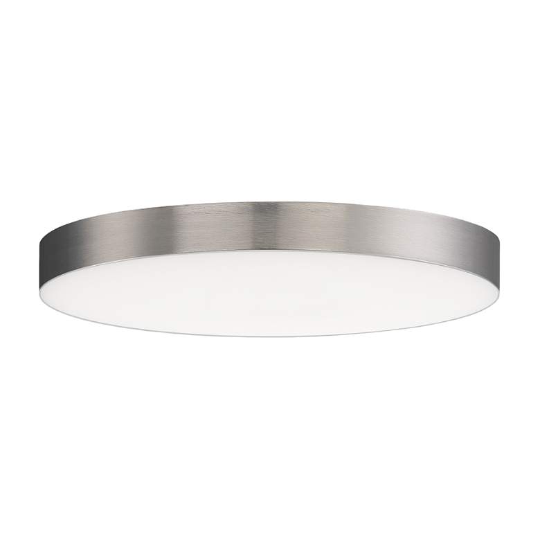 Image 5 Trim 1 Light 7" Wide Satin Nickel Flush Mount Light more views