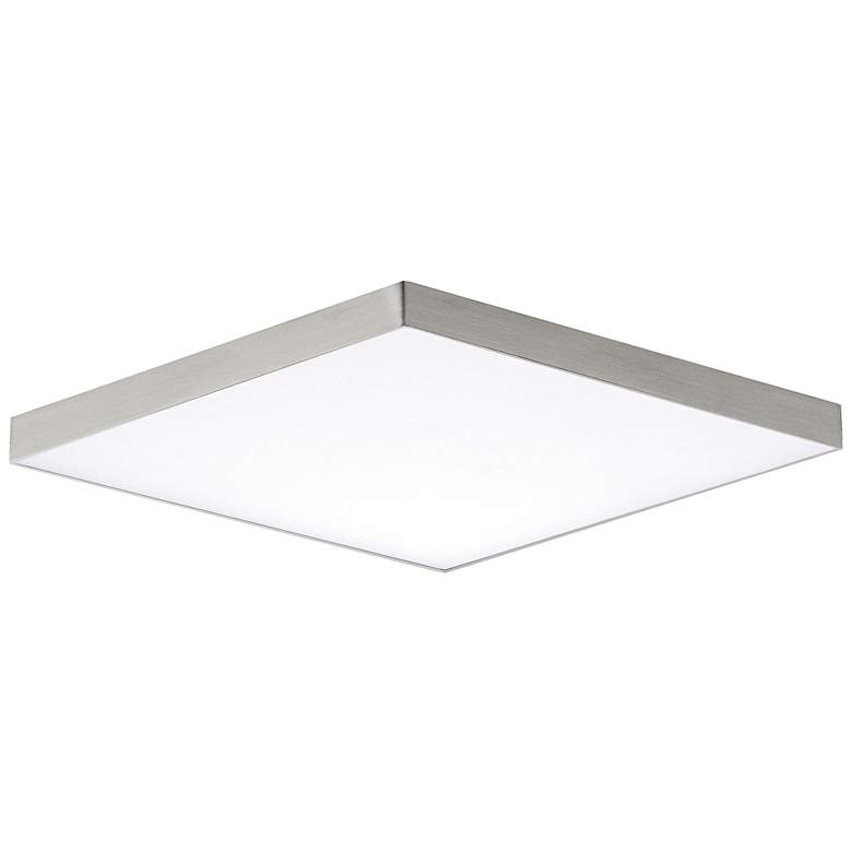 Image 1 Trim 1-Light 8.5 inch Wide Satin Nickel Flush Mount Light