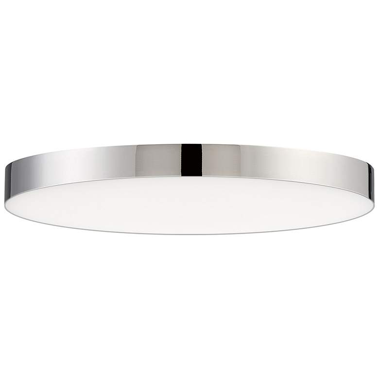 Image 2 Trim 1-Light 9" Wide Polished Chrome Flush Mount Light