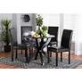 1_Trine Espresso Brown Faux Leather Wood 5-Piece Dining Set