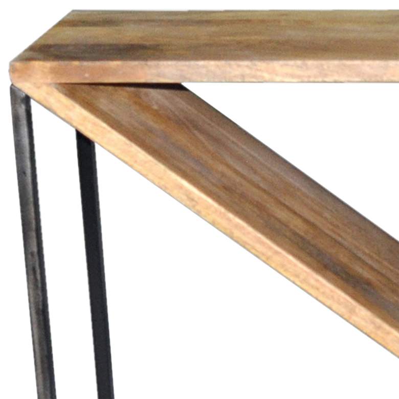 Image 2 Trinidad 52" Wide Mango Wood Angled Console Table more views