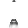 2_Trinity 11 1/2" Wide Black LED Mini Pendant w/ Smoke Glass