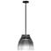 Trinity 11 1/2" Wide Black LED Mini Pendant w/ Smoke Glass
